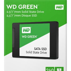 SSD Wd Green 2.5´ 240Gb SATA IIi 6Gb/S Leituras. 545Mb/S e Gravações. 465Mb/S - Wds240G2G0A